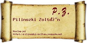 Pilinszki Zoltán névjegykártya